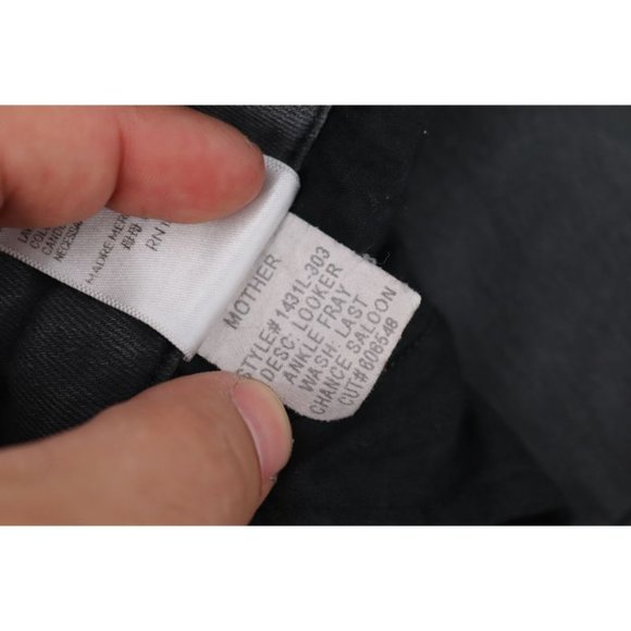 Mother Jeans Womens 26 Looker Ankle Fray Skinny Last Chance Saloon Stretch Crop - Picture 13 of 15